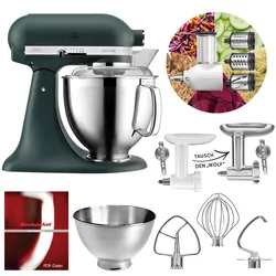 KitchenAid Küchenmaschine 5KSM185PS Fleischwolf Gemüse Set Palmenstrand