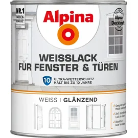 Alpina Weißlack für Fenster und Türen 750 ml weiß glänzend