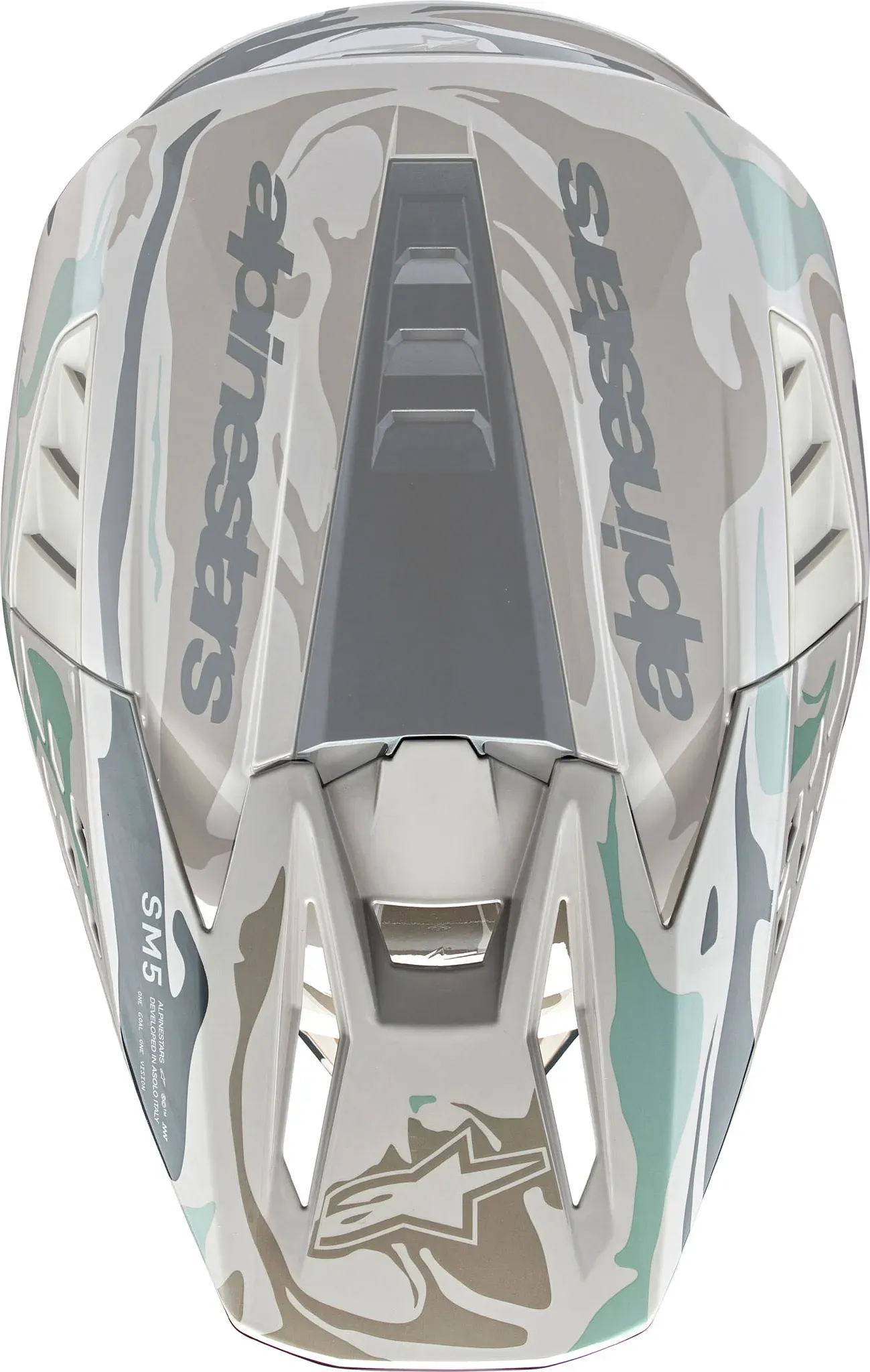 Alpinestars S-M5 Mineral, pic - Mat Gris Clair/Noir/Vert Clair