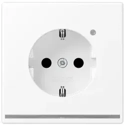 Jung LS1520-OWWMLNW SCHUKO®-Steckdose, 16 A 250 V ~, mit LED-Orientierungslicht, SAFETY+, Thermoplast lackiert, Serie LS, schneeweiß matt