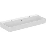 Ideal Standard Conca Waschtisch T383901 1200x450x165mm, mit 2 Hahnlöcher und Überlauf, geschliffen, weiß
