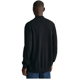 GANT Strickjacke Casual COTTON ZIP Cardigan Stehkragen, Baumwolle, Langarm