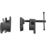 kwb Rohr-Schraubzwinge 2-teilig für Stahl-Rohre/Doppel-Nippel 44593 '', zum Verleimen/Verklemmen von Tischplatten, River-Table und großen Werkstücken, Korpus-Zwinge/Verleimzwinge