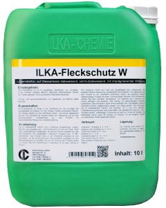 ILKA Fleckschutz W auf Wasserbasis, Öl- und Schmutzabweisender Oberflächenimprägnierer, 10 Liter - Kanister