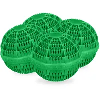 Relaxdays Waschball, 4er Set, Waschkugel für Waschmaschine, ökologisch, hautfreundlich,