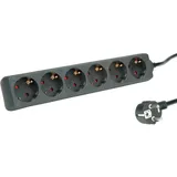 Roline Steckdosenleiste 6-fach 1,5 m Schwarz 1 St.