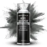 WerkXheld Sprühlack 400ml - Hochwertiges Lackspray Schwarz Seidenmatt RAL 9005, Vielseitig anwendbar auf Holz, Metall & Textil, Langlebiger Acryllack Spray