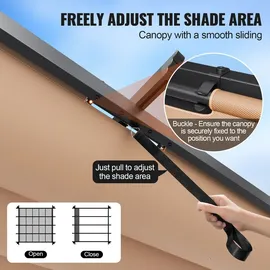 Vevor Pergola 3 x 3 m Beige