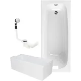 Calmwaters Badewanne Komplettset 180 x 80 cm Ablaufgarnitur