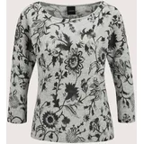 Madeleine Longpullover mit floralem Druck Grau 34