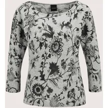 Madeleine Longpullover mit floralem Druck Grau 34