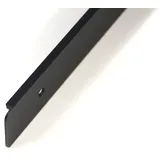 IHC Endleiste Winkelleiste Arbeitsplatte Seiteleiste Schwarz mit Löcher 38mm Aluminium (Rechts)