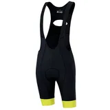 Airtracks Fahrradhose Trägerhose Kurz Comfort Line - schwarz-neon - M