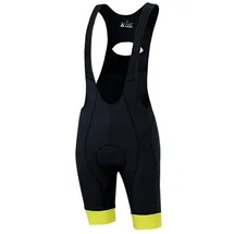 Airtracks Fahrradhose Trägerhose Kurz Comfort Line - schwarz-neon - M