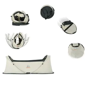 Deryan Pop-up-Reisebett mit Moskitonetz Infant BabyBox - Campingbett - Creme