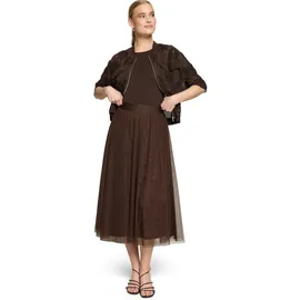 Zero Midirock Damen Tüll Braun 38