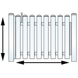 Gartenzaun Einzeltor aus Kunststoff - weiß 100 x 60 cm
