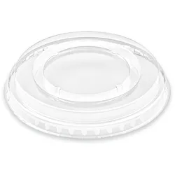 VEPATIM 400x Deckel ohne Öffnung flach PET für Eis- Früchtebecher Smoothies O95mm
