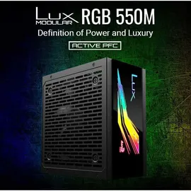 AeroCool Lux RGB 550W - Modulares RGB Netzteil, 80Plus Bronze 230V