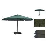 vidaXL Sonnenschirm Aluminium grün mit Schirmständer