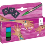 Kreul Tattoo Pen 4er Set Anker Sterne Schmetterling