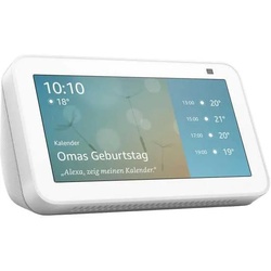 Amazon Echo Show 5 Kompakter smarter Touchscreen mit Alexa Weiß (3.Gen, 2-MP-Kamera)