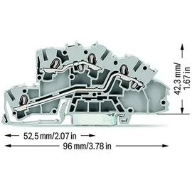 WAGO GmbH& Co. KG Installationsetagenklemme N/L/PE grau
