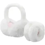 SLTAXAR Warme Ohrenschützer Winter Ohrenwärmer Weiß Ohrenmuscheln Faltbare Earmuffs Plüsch Abnehmbar Ear Warmers Women Ohrwärmer Erwachsene Winter Ear Muffs Outdoor Kälteschutz Winterzubehör für Damen