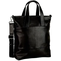 Leonhard Heyden Hamburg Handtasche Leder 32 cm schwarz