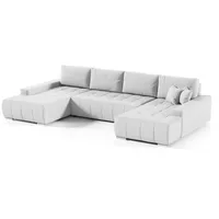 Fun Möbel Wohnlandschaft Sofa mit Schlaffunktion VOGAR Stoff Aulla