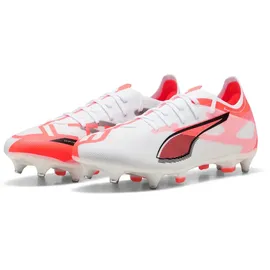 Puma Ultra 5 Match Stollenschuhe Herren White/Black/Glowing Red 40