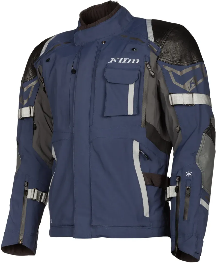 Klim Kodiak Motorrad Textiljacke, grau-blau, Größe 27 für Männer