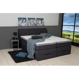 Roller Boxspringbett 200 x 200 cm H2/H3 Anthrazit