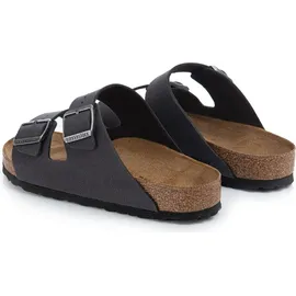 Birkenstock Arizona Birko-Flor Velvet Gray/Black Buckles 46