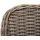 Mendler 2er-Set Poly-Rattan Stuhl HWC-E98, Rattanstuhl Gartenstuhl Korbsessel, Spun Poly halbrundes Rattan beige Kissen grau