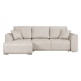 OTTO home Ecksofa OTTO HOME "BEATRICE optionale Schlafsofa mit Bettkasten, B/T/H: 265/170/86 cm", beige (creme), B:265cm H:86cm T:170cm, 100% Polyester, Sofas, Ecksofa, L-Form, wahlweise auch mit Bettfunktion und Bettkasten