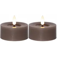 Star Trading Flamme Flow LED-Kerze 6 cm taupe