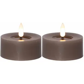 Star Trading Flamme Flow LED-Kerze 6 cm taupe