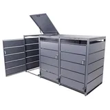 Albatros Mülltonnenbox 3er 196 x 116 x 85 cm grau
