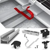 K2 Systems SingleRail Set SingleHook FT auf Ziegel Schrägdach für Biberschwanz für 6 Module