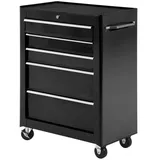 Homcom Werkstattwagen Stahl 61,5 cm x 82,5 cm x 33 cm schwarz leer abschließbar