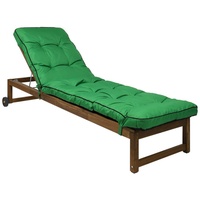 Bjird Liegenauflage Auflage für Gartenliege Hugo 201x55x8 cm, Auflagen für Deckchair, Polsterauflage für Sonnenliege - gesteppt grün
