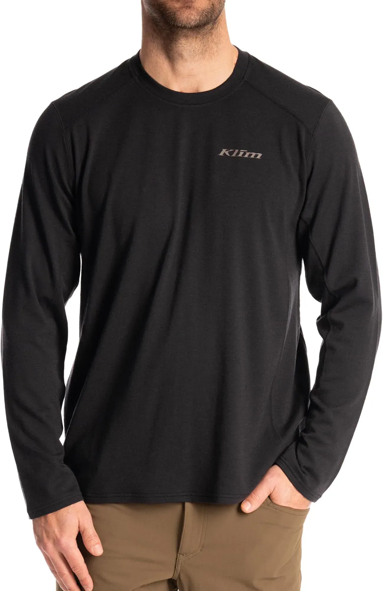 Klim Mesa Falls Wool Langarmshirt, schwarz, Größe S für Männer