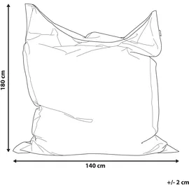 Beliani Sitzsack FUZZY Hellgrau