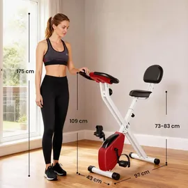 Homcom Fahrradtrainer mit Magnetwiderstand rot/weiß