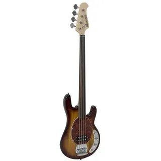 Dimavery MM-501 E-Bass, fretless, tobacco
