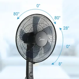 Midea FS40-15FR Standventilator schwarz