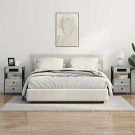 vidaXL Nachttisch 2 pcs Grau Sonoma 40 x 31 x 60 cm