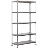 Proregal Schwerlastregal Metall 200x110x30 cm silber