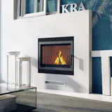 Kamineinsatz aus Stahl BLANKA 11 kW Ø 180 - Schwarz